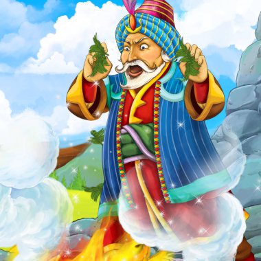 çocuklar için prens ya da prenses resimli bir peri masalı olan Arap çizgi filmi.