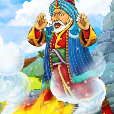 çocuklar için prens ya da prenses resimli bir peri masalı olan Arap çizgi filmi.