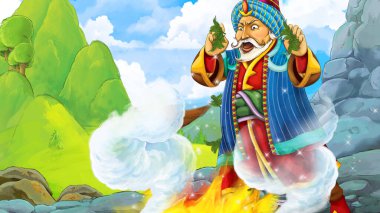 çocuklar için prens ya da prenses resimli bir peri masalı olan Arap çizgi filmi.