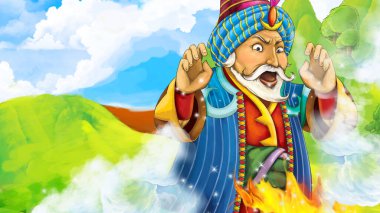 çocuklar için prens ya da prenses resimli bir peri masalı olan Arap çizgi filmi.