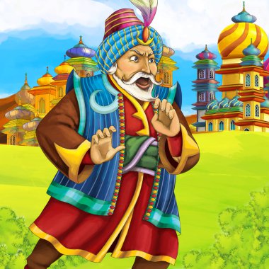 çocuklar için prens ya da prenses resimli bir peri masalı olan Arap çizgi filmi.