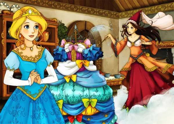 Cartoon fairy tale scene for different stories — Stock Photo, Image