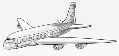 boyama sayfası - yolcu uçağı