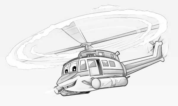 Boyama page - helikopter — Stok fotoğraf