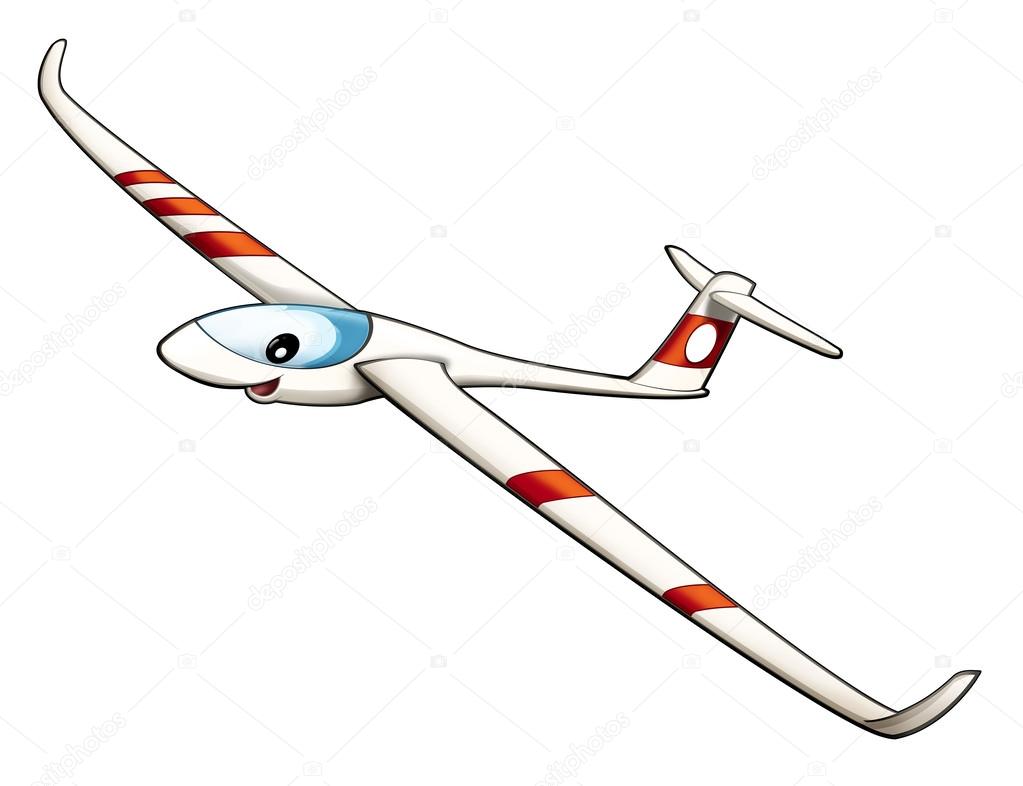 Happy cartoon glider