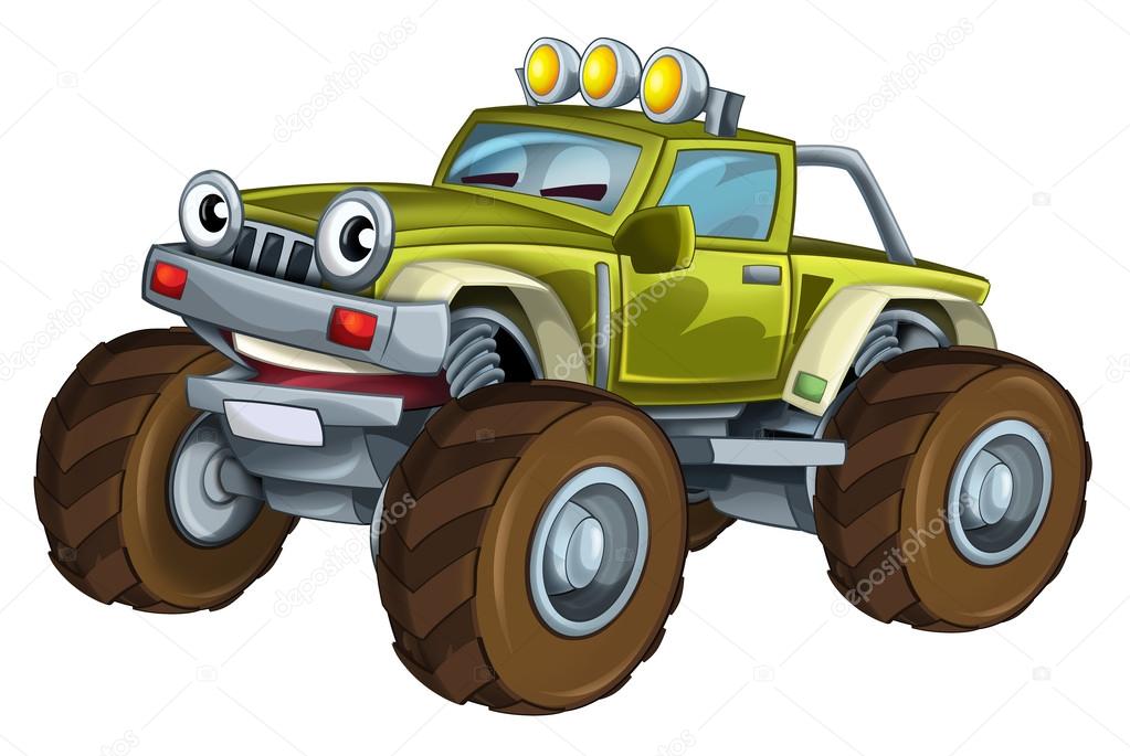 Carro dos desenhos animados - veículo fora de estrada Ilustração por  ©illustrator_hft #53608257