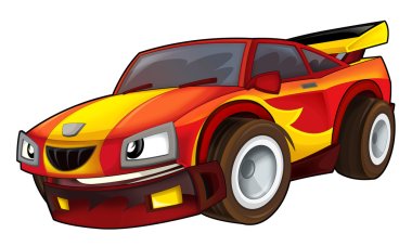 Cartoon car - street racing vehicle clipart