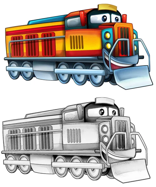 Desenho para colorir - trem — Fotografia de Stock