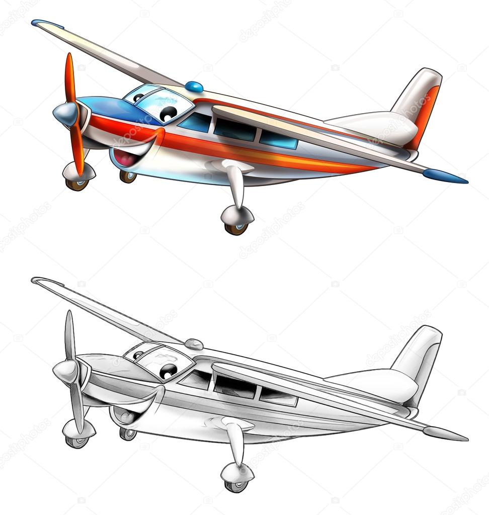 Coloring page - light aircraft