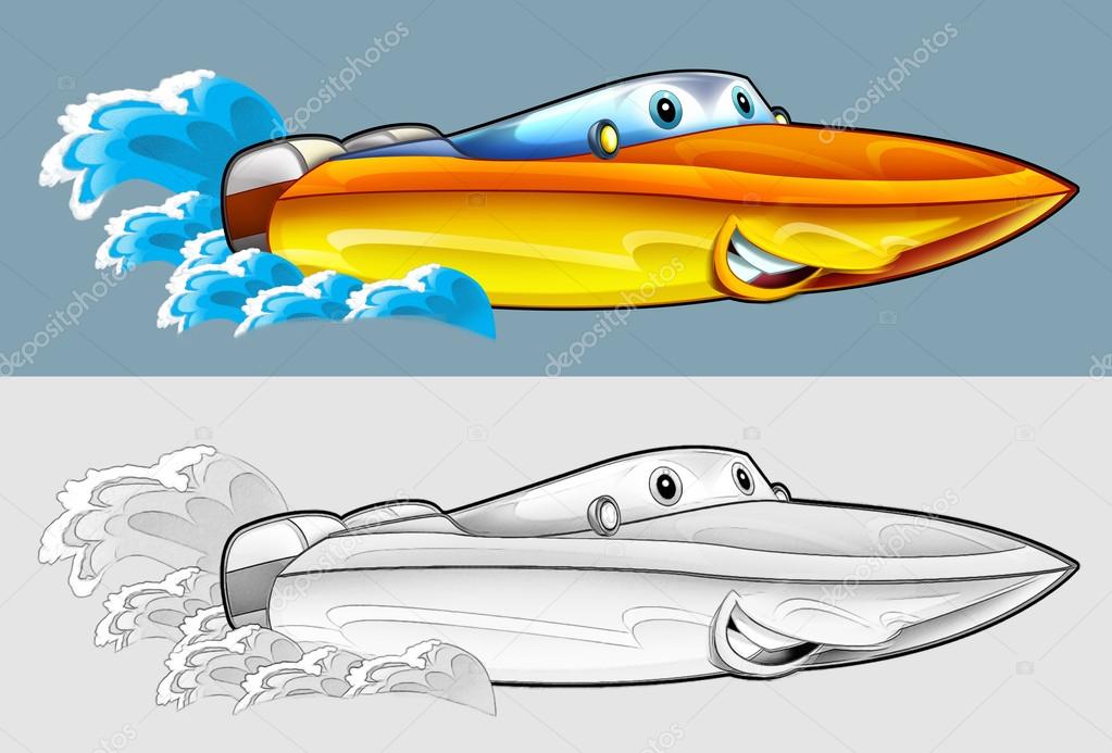 Printable Speedboat Craft Template Transportation Craft 