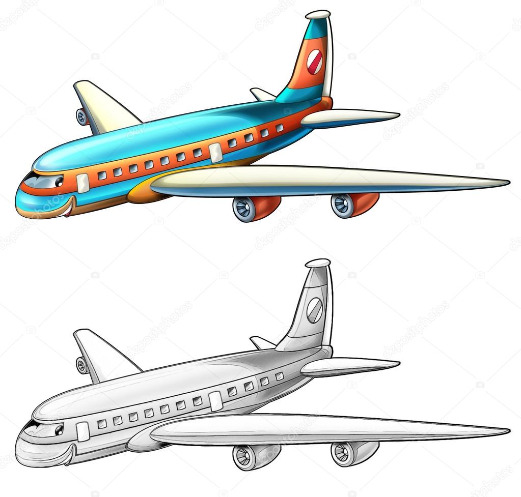 Coloring page - airliner