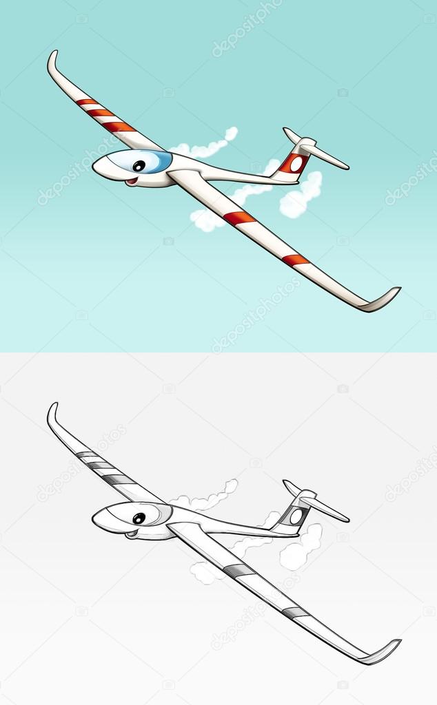 Coloring page - glider