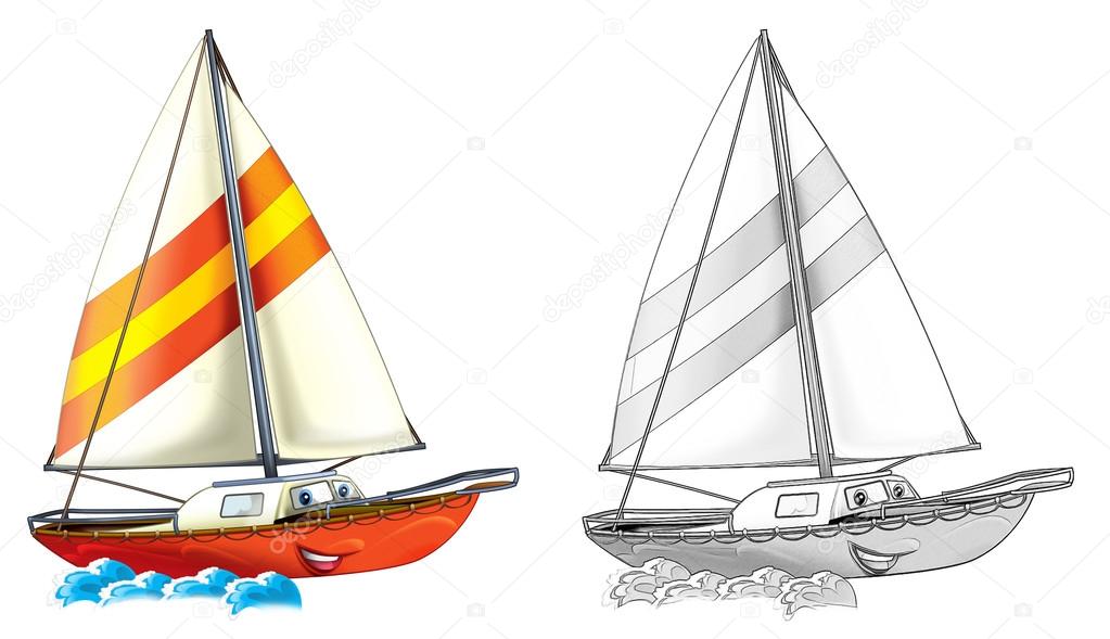 Coloring page - boat