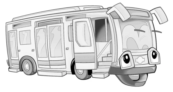 Coloring page - bus — Stock Photo, Image