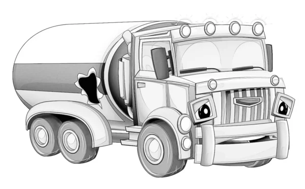 착 색 페이지-만화 트럭 — 스톡 사진