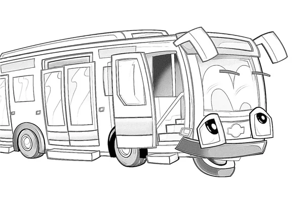 Coloring page - bus — Stock Photo, Image