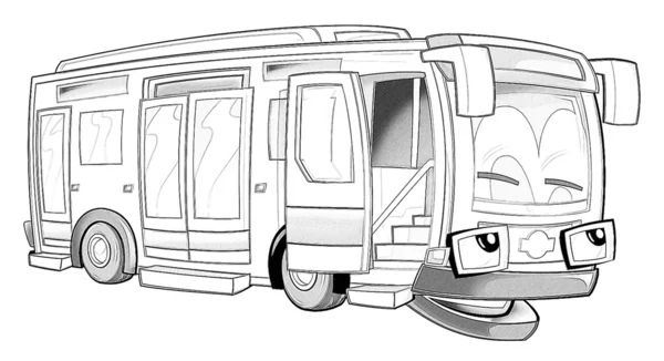 Coloring page - bus — Stock Photo, Image