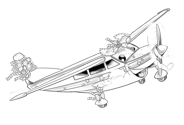 Coloriage - avion léger — Photo