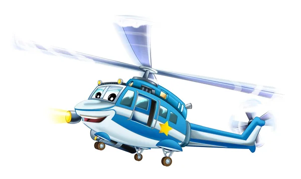 Kreslený Policejní vrtulník — Stock fotografie