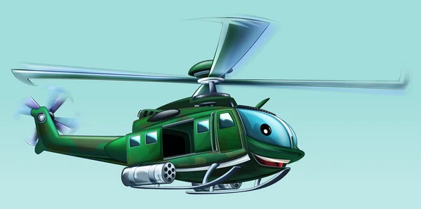 卡通军用直升机 — 图库照片