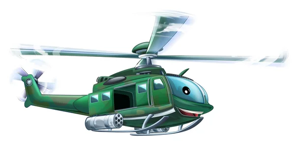 Wojskowy helikopter kreskówka — Zdjęcie stockowe