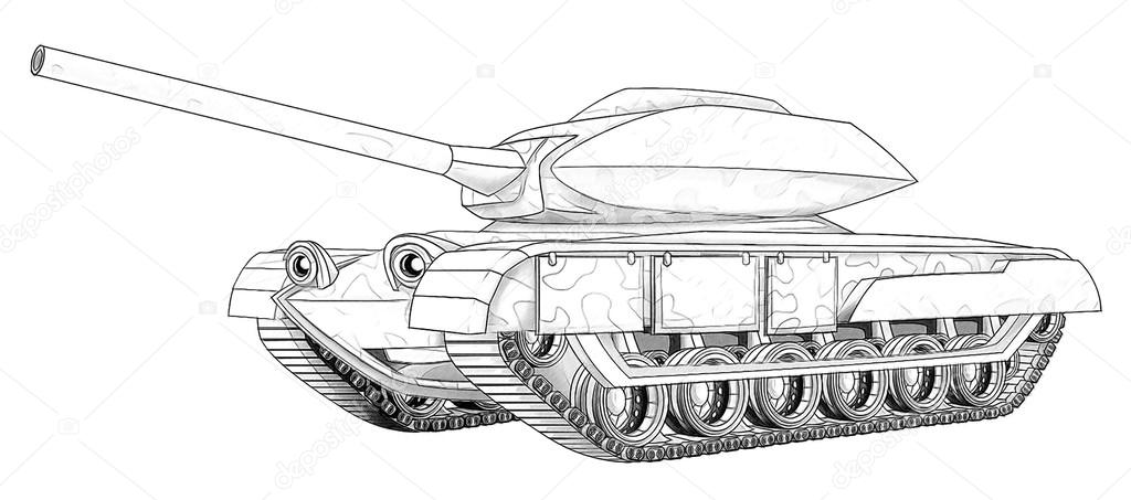 Coloring page - tank