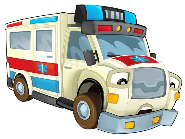 Cartoon ambulance — Stock Photo, Image