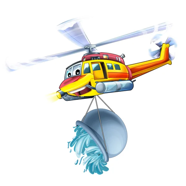 Cartoon brand helikopter — Stockfoto