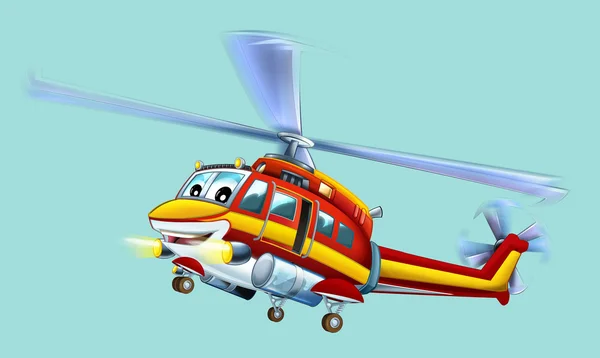 Zeichentrickhelikopter — Stockfoto