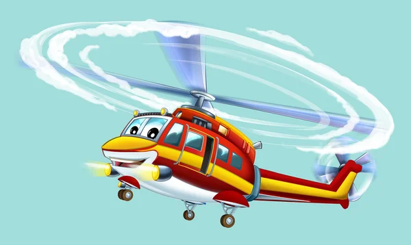 Kreslený vrtulník — Stock fotografie