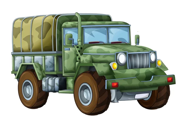 Cartoon militaire vrachtwagen — Stockfoto