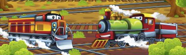 Cartoon trains clipart