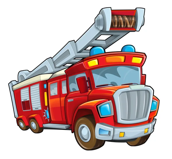 Kreslený firetruck — Stock fotografie