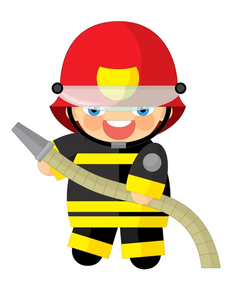 stock image Cartoon fireman