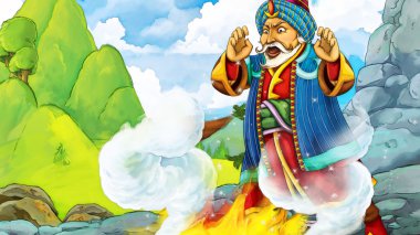 Çizgi film masal sahne