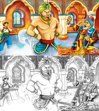 Çizgi film masal sahne