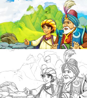 Çizgi film masal sahne