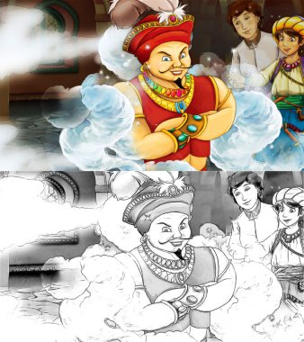 Çizgi film masal sahne