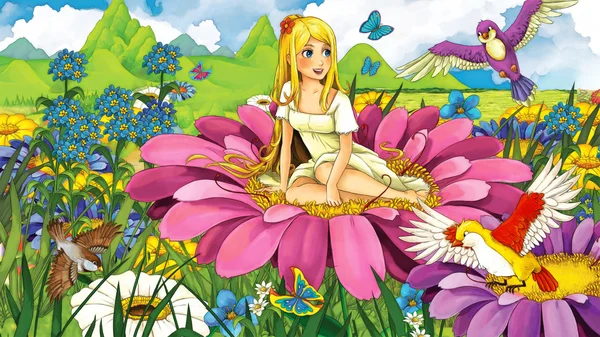 Cartoon fairy tale scene — Stock Photo, Image