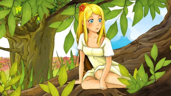 Cartoon fairy tale scene — Stock Photo, Image