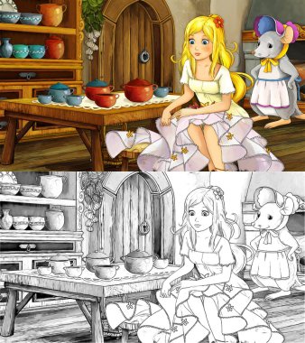 Çizgi film masal sahne