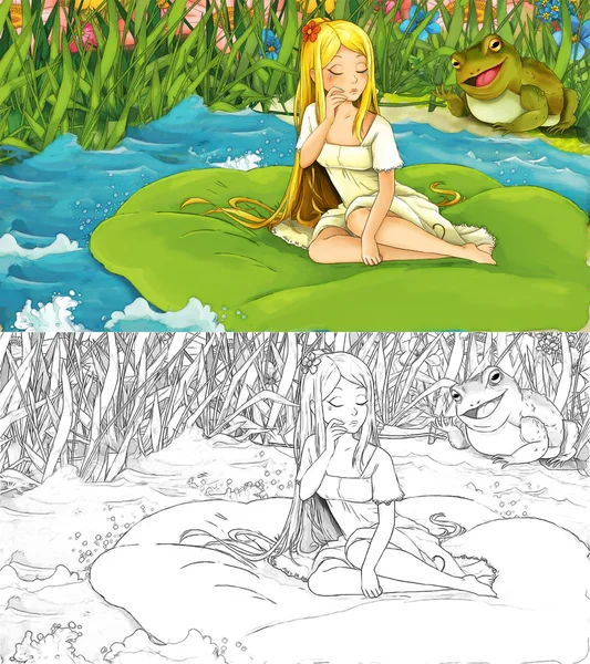 Cartoon fairy tale scene — Stock Photo, Image