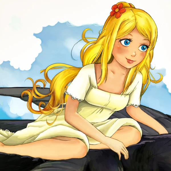 Cartoon fairy tale scene — Stock Photo, Image