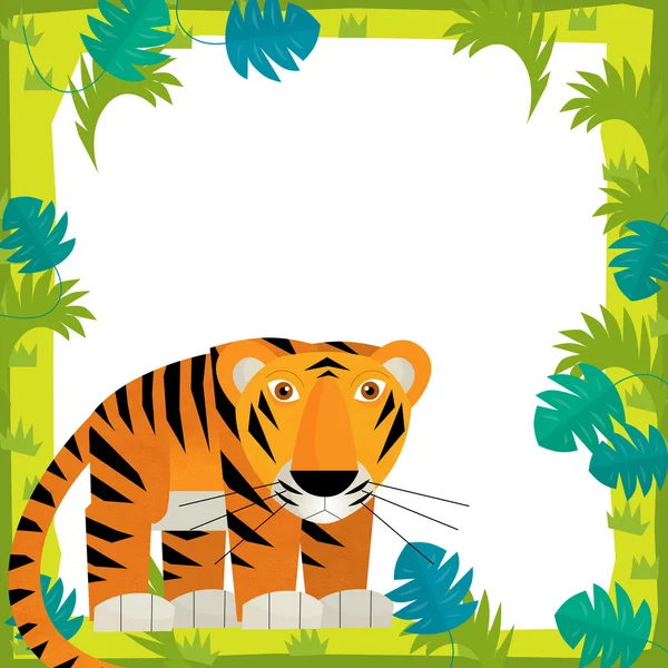 Tiger in Cartoon frame