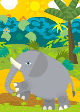 Vahşi fil illüstrasyon