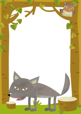 Doğa çerçeve içinde kurt