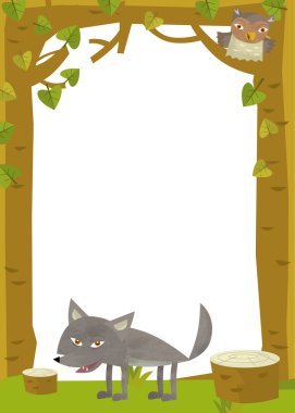 Doğa çerçeve içinde kurt