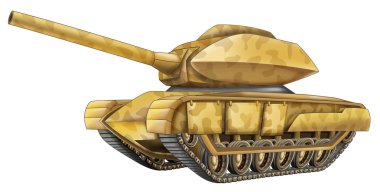 Çizgi film tank illüstrasyon