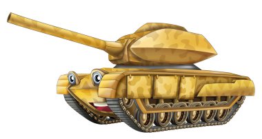 Çizgi film tank illüstrasyon