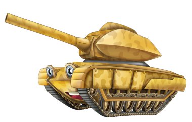 Çizgi film tank illüstrasyon